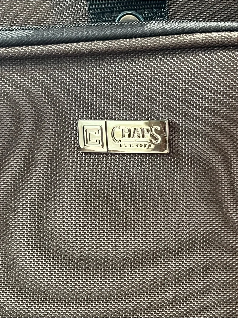 Chaps Rolling Laptop Bag Carry-on Suitcase Espresso & Black